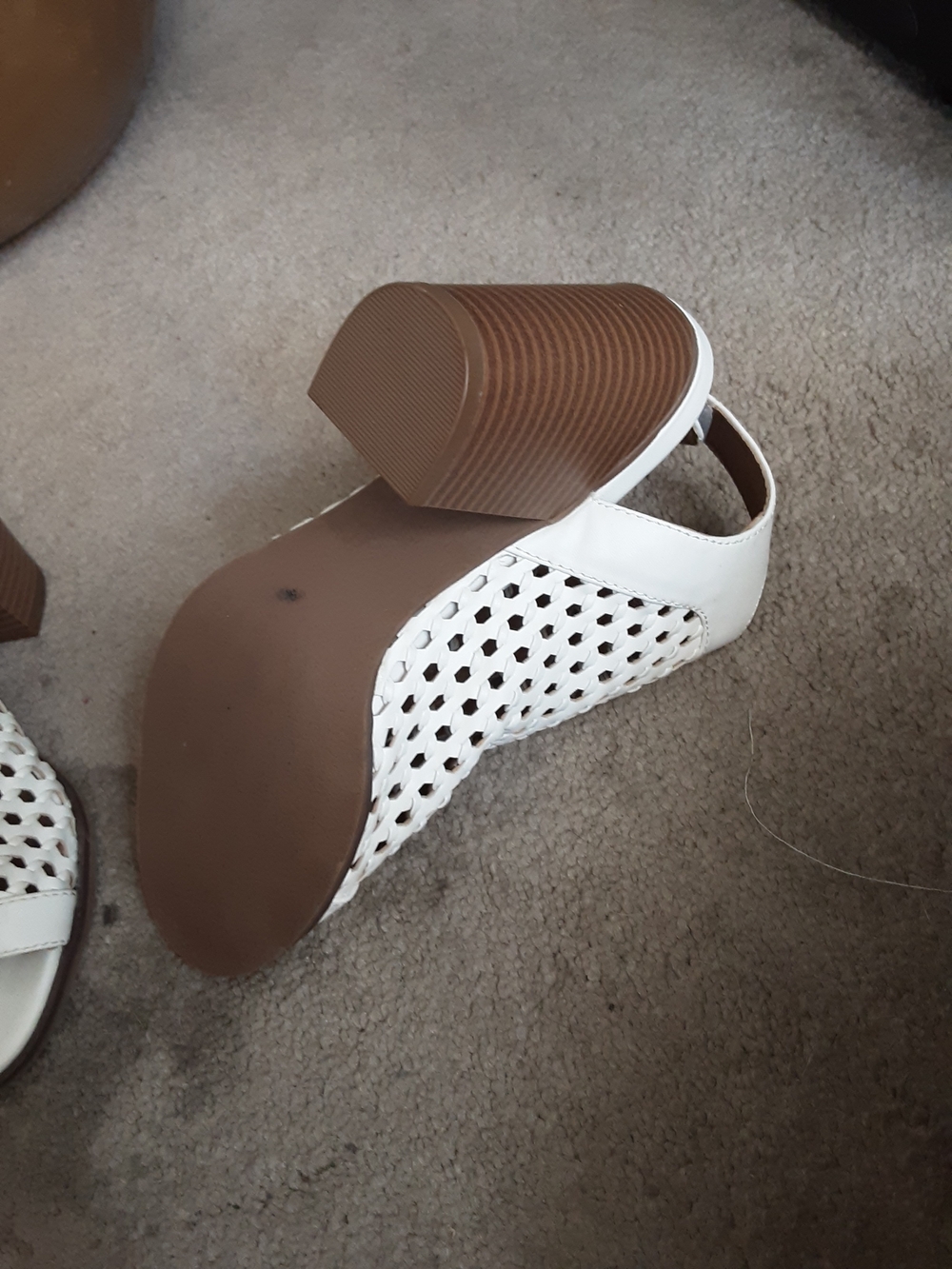 Charlotte Russe White Heel Sandals - Picture 5 of 9